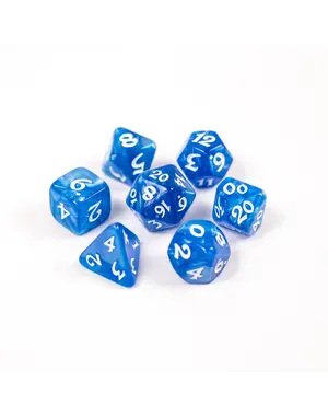 Die Hard Dice 7pc RPG Set - Elessia Essentials - Blue with White