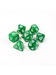 Die Hard Dice 7pc RPG Set - Elessia Essentials - Green with White
