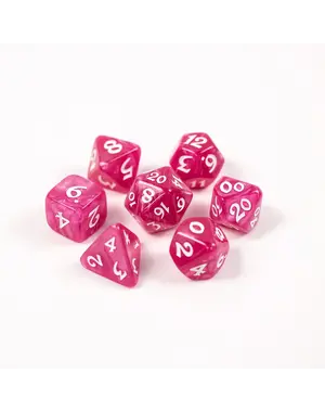 Die Hard Dice 7pc RPG Set - Elessia Essentials - Pink with White