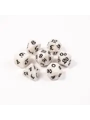 Die Hard Dice 7pc RPG Set - Elessia Essentials - White with Black