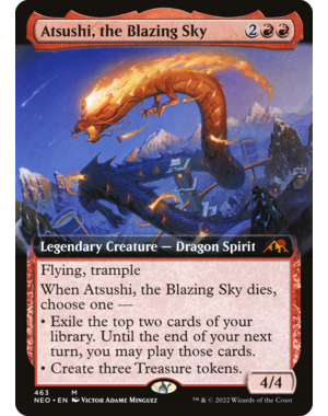Wizards of The Coast Atsushi, the Blazing Sky (Extended Art) (463) Lightly Played Foil