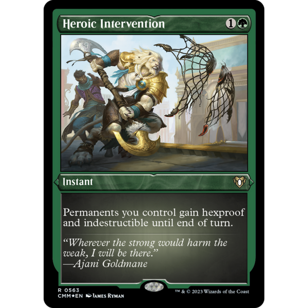 Magic: The Gathering Heroic Intervention (Foil Etched) (563) Lightly Played