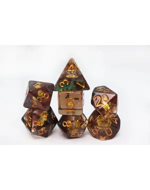 Foam Brain Glitter Gearwheel RPG Dice Set