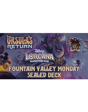 Disney Lorcana 5/20 Fountain Valley Lorcana: Ursula's Return Sealed Deck Event 630 PM