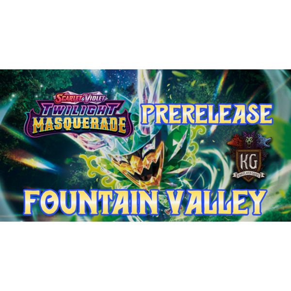 Pokemon 5/14 Fountain Valley Scarlet & Violet: Twilight Masquerade Prerelease 7 PM