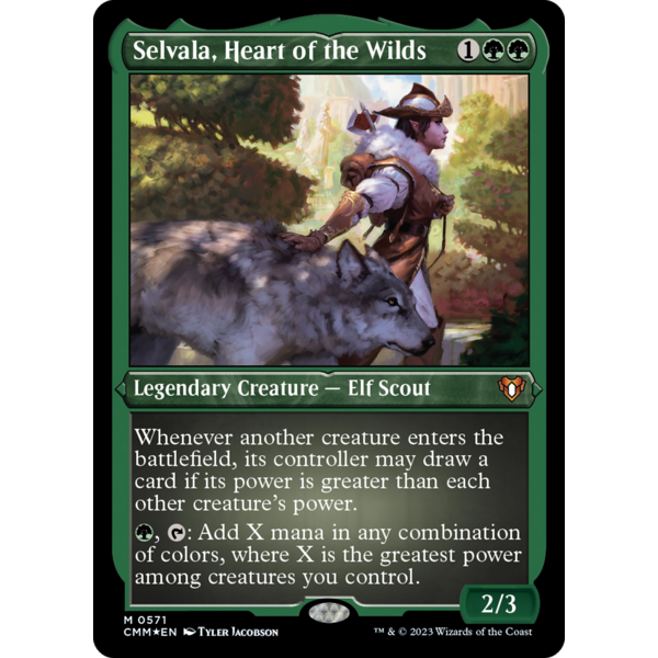 Magic: The Gathering Selvala, Heart of the Wilds (Foil Etched) (571) Lightly Played