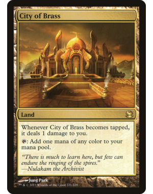 Magic: The Gathering City of Brass (221) Lightly Played