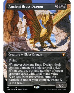 Wizards of The Coast Ancient Brass Dragon (Borderless) (367) Lightly Played Foil