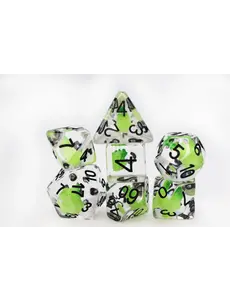 Foam Brain Green Flame RPG Dice Set Acquisitions Inc