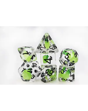 Foam Brain Green Flame RPG Dice Set Acquisitions Inc