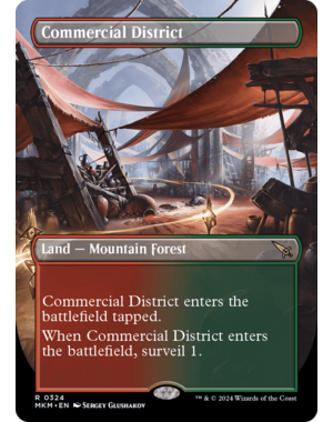 Magic: The Gathering Commercial District (Borderless) (324) Lightly Played
