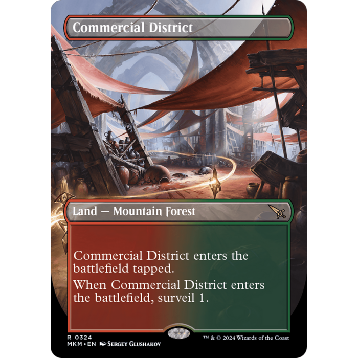Magic: The Gathering Commercial District (Borderless) (324) Lightly Played