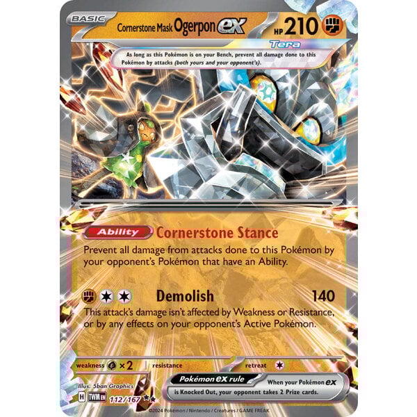 Pokemon Cornerstone Mask Ogerpon ex (112) Lightly Played