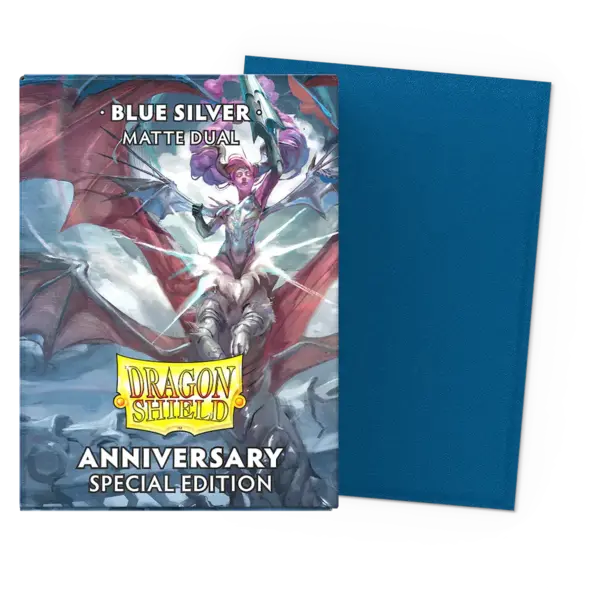 Arcane Tinmen Dragon Shield Dual Matte Blue Silver 100 Standard