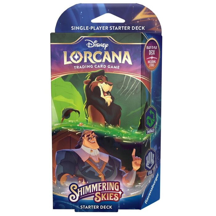 Ravensburger Disney Lorcana: Shimmering Skies Starter Deck (Emerald & Steel)