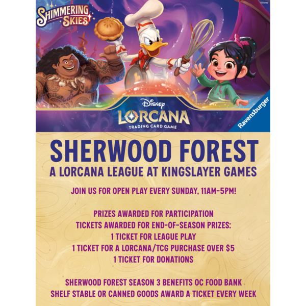 Disney Lorcana Sherwood Forest - A Lorcana League at Kingslayer Games - Season 3