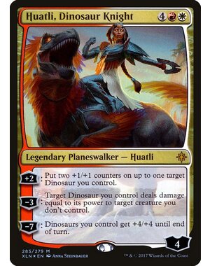 Magic: The Gathering Huatli, Dinosaur Knight (285) Lightly Played Foil