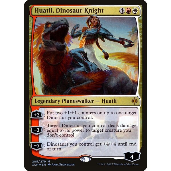 Magic: The Gathering Huatli, Dinosaur Knight (285) Lightly Played Foil