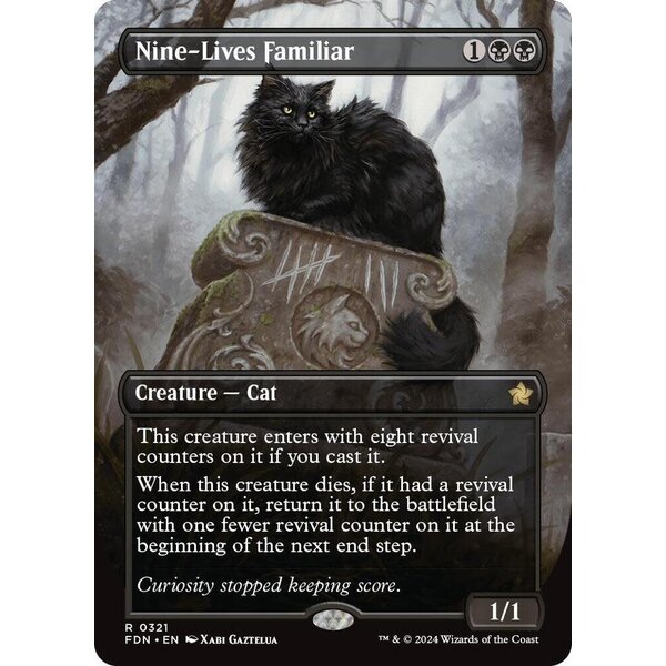 Magic: The Gathering Nine-Lives Familiar (Borderless) Lightly Played Foil