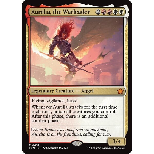 Magic: The Gathering Aurelia, the Warleader (651) Lightly Played