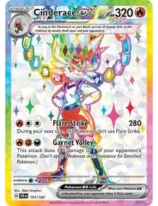 Pokemon Cinderace ex (157) Lightly Played Holofoil