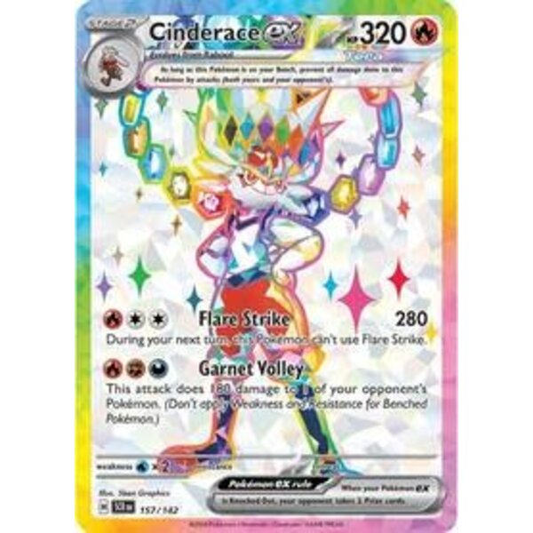Pokemon Cinderace ex (157) Lightly Played Holofoil