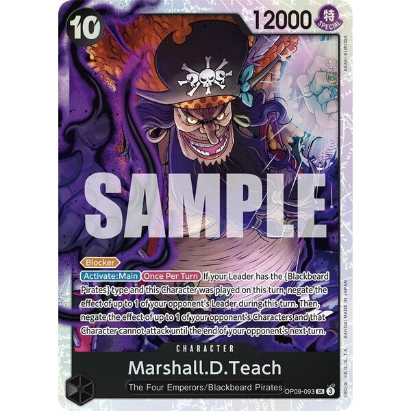 Bandai Marshall.D.Teach (OP09-093) Lightly Played