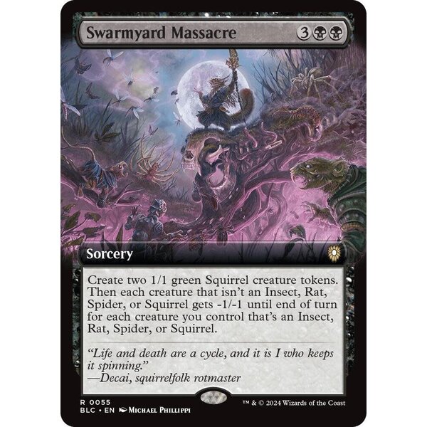 Magic: The Gathering Swarmyard Massacre (Extended Art) (055) Lightly Played