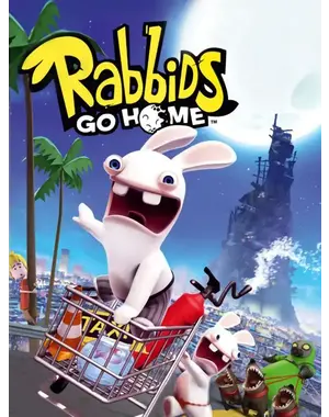  Rabbids Go Home [Wii] Box and Game