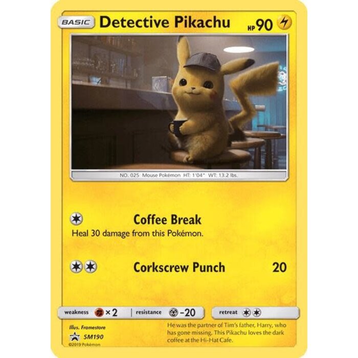 Pokemon Detective Pikachu (SM190) Lightly Played Holofoil