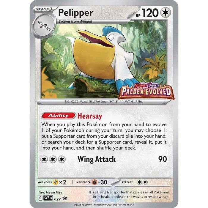 Pokemon Pelipper (Prerelease) (022) Lightly Played Holofoil