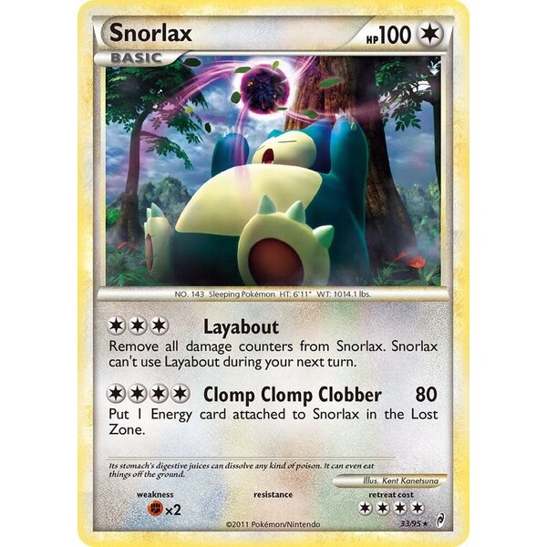 Pokemon Snorlax (033) Moderately Played