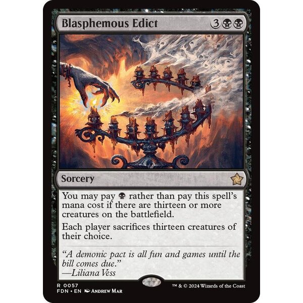 Magic: The Gathering Blasphemous Edict (057) Lightly Played