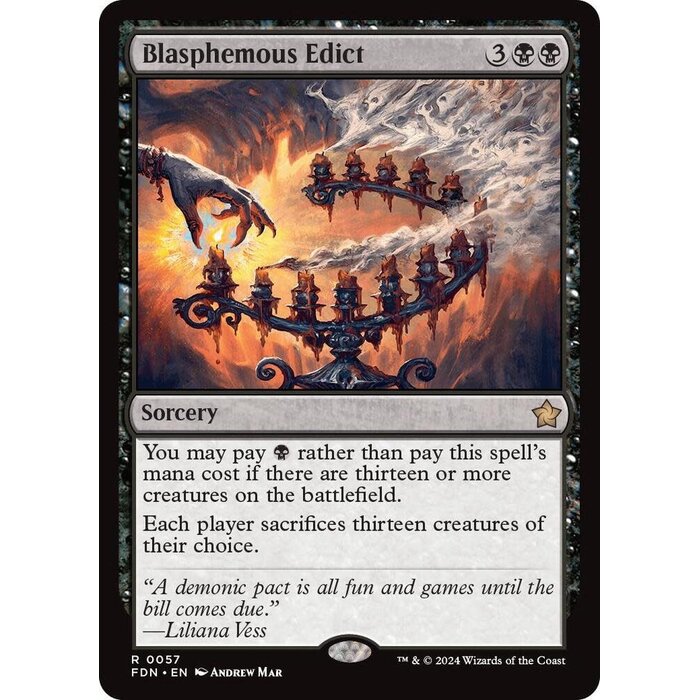 Magic: The Gathering Blasphemous Edict (057) Lightly Played