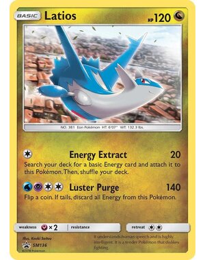 Pokemon Latios (SM136) Lightly Played Holofoil