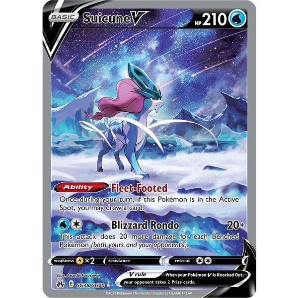 Pokemon Suicune V (GG38) Near Mint Holofoil