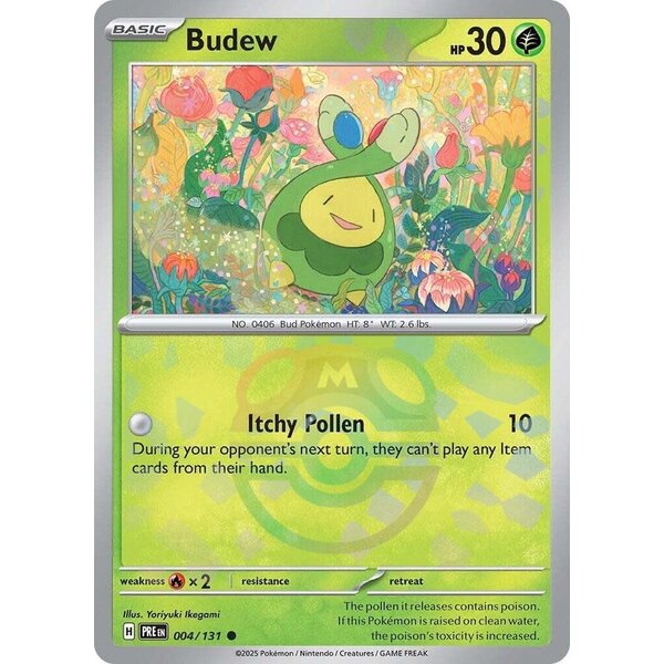 Pokemon Budew (Master Ball Pattern) (004) Lightly Played Holofoil