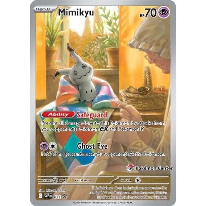 Pokemon Mimikyu (Pokemon Center Exclusive) (075) Near Mint Holofoil