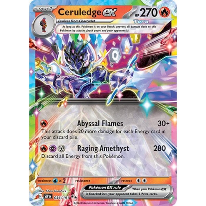 Pokemon Ceruledge ex (036) Lightly Played Holofoil
