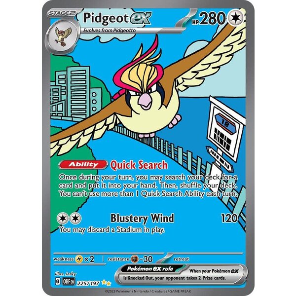 Pokemon Pidgeot ex (225) Heavily Played Holofoil
