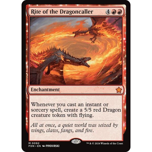 Magic: The Gathering Rite of the Dragoncaller (092) Lightly Played Foil