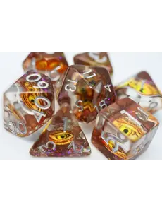 Foam Brain Golden Dragon Eye RPG Dice Set