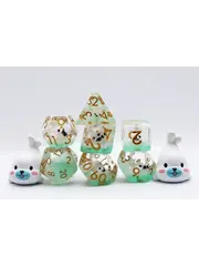 Foam Brain White Seal RPG Dice Set