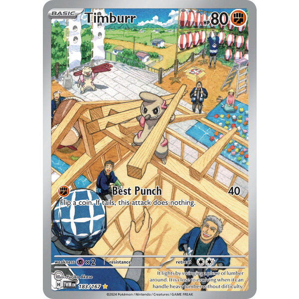 Pokemon Timburr (183) Lightly Played