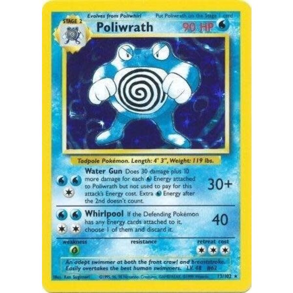 Pokemon Poliwrath (013) Moderately Played Holofoil