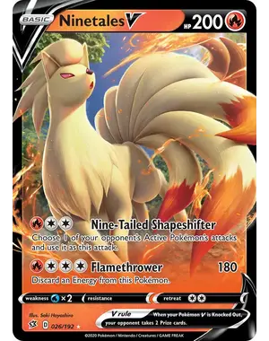 Pokemon Ninetales V (026) Lightly Played Holofoil