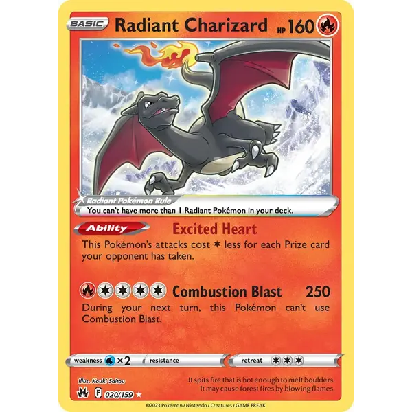 Pokemon Radiant Charizard (020) Lightly Played Holofoil