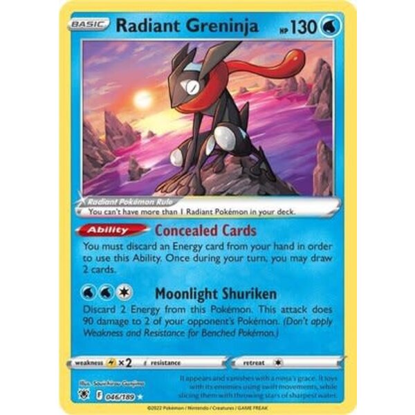Pokemon Radiant Greninja (046) Lightly Played