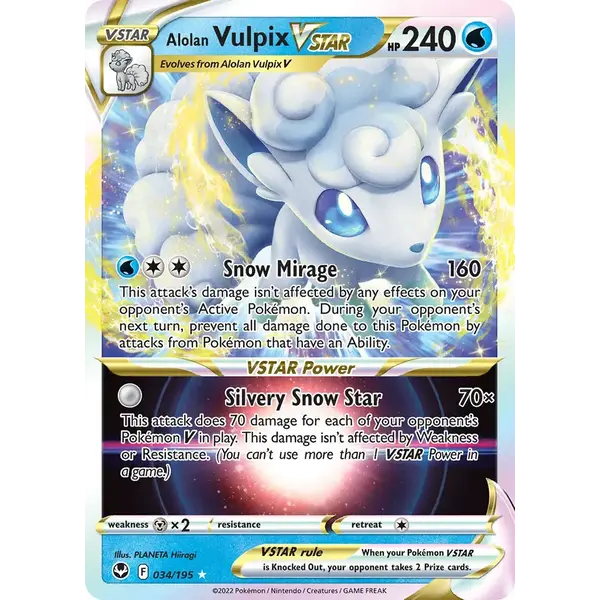 Pokemon Alolan Vulpix VSTAR (034) Lightly Played