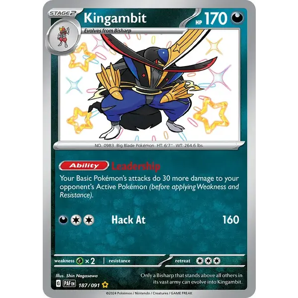 Pokemon Kingambit (187) Lightly Played Holofoil
